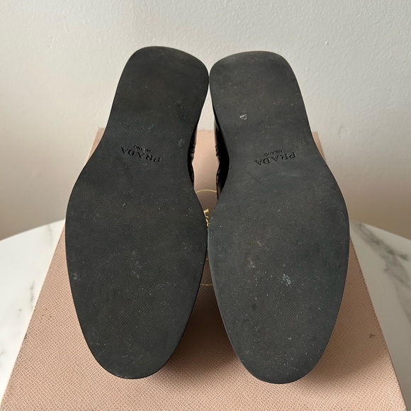 Prada Women’s Navy Brogue Oxfords 36 - Picture 7 of 8